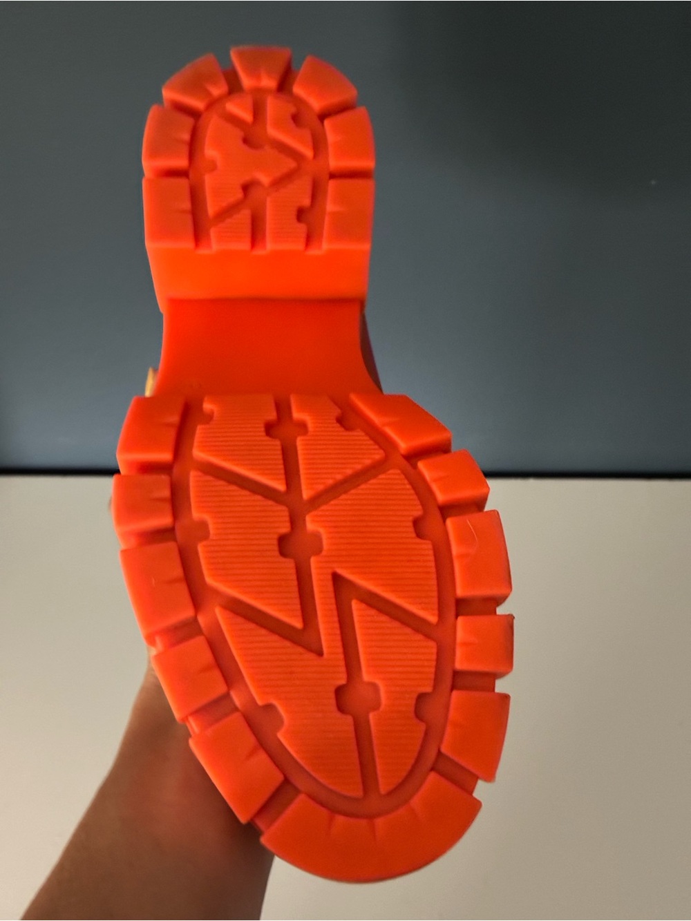L'INTERVALLE Orange Leather Platform Loafers - Picture 3 of 3